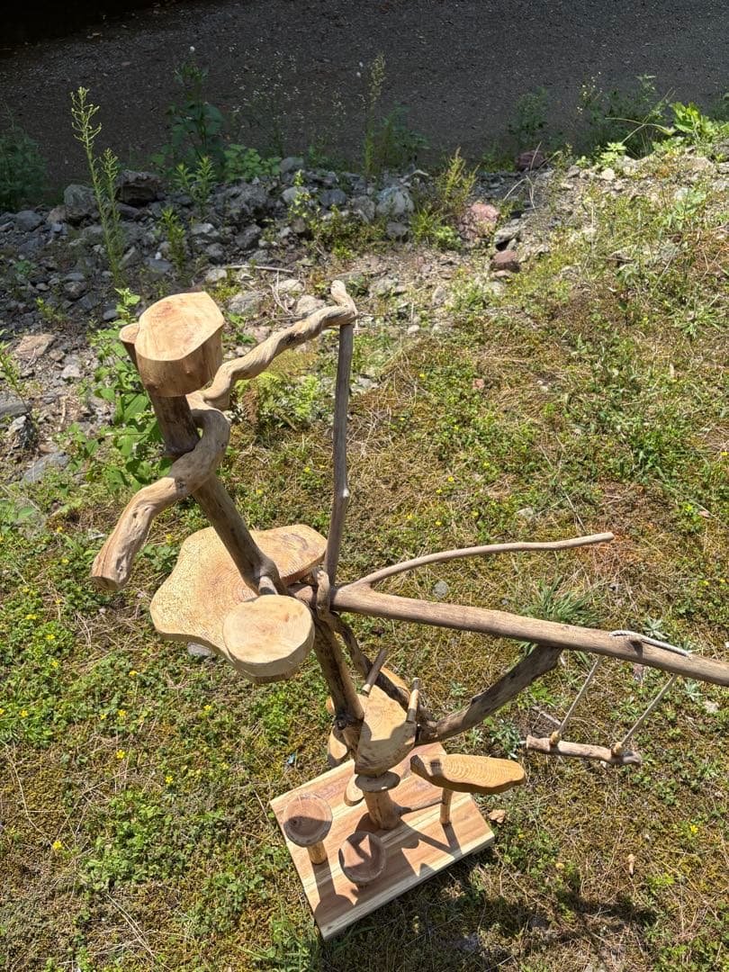 ハンドメイド　流木　バードアスレチック　バードジム　流木インテリア