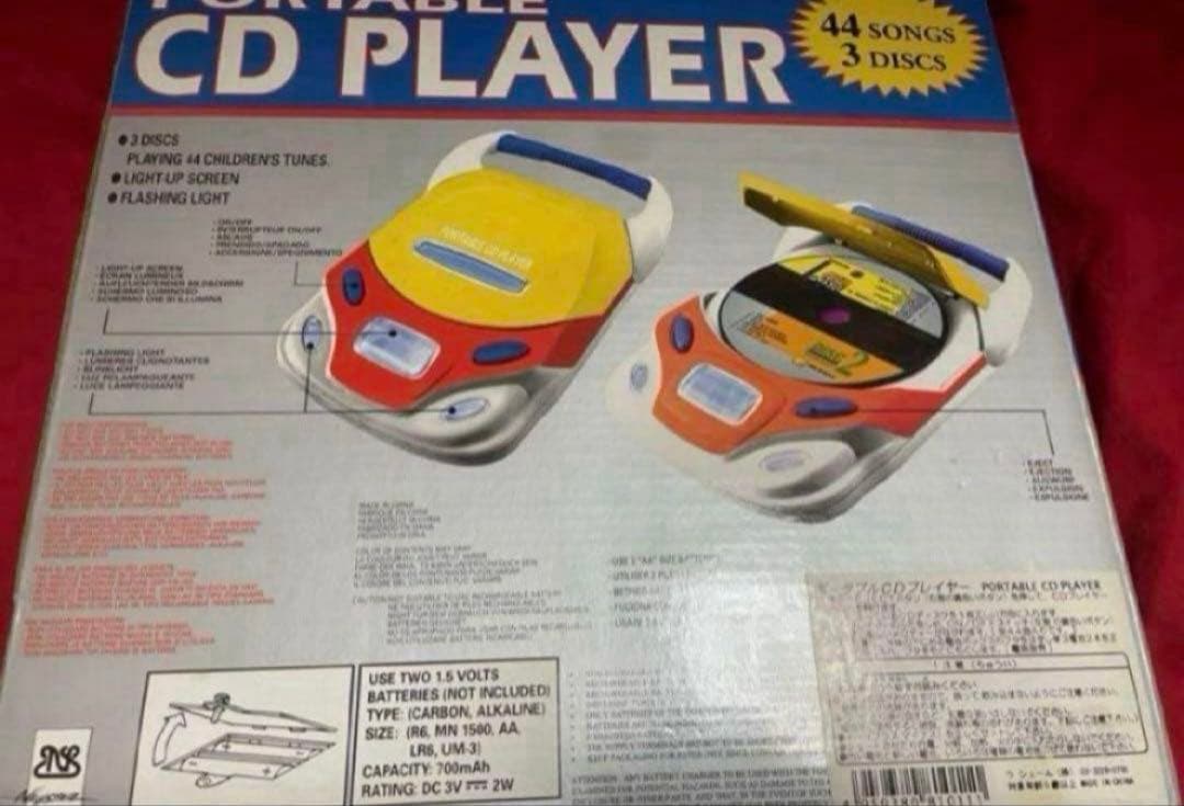 80s【未使用】昭和レトロクラシックTOYポータブルミニCDプレーヤー昭和レトロ