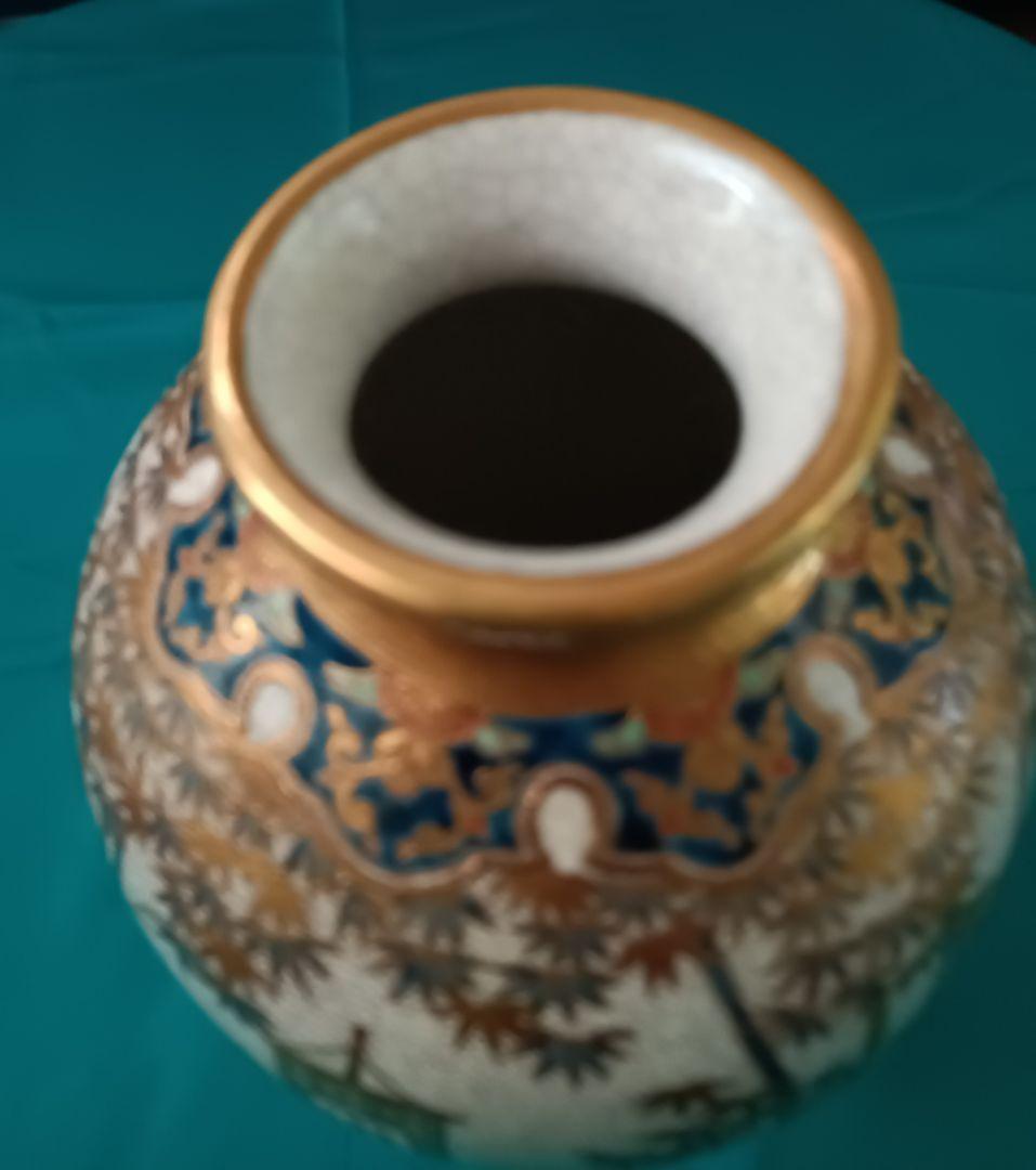 薩摩焼【献上薩摩焼人物図　竹林七賢人図】美術品