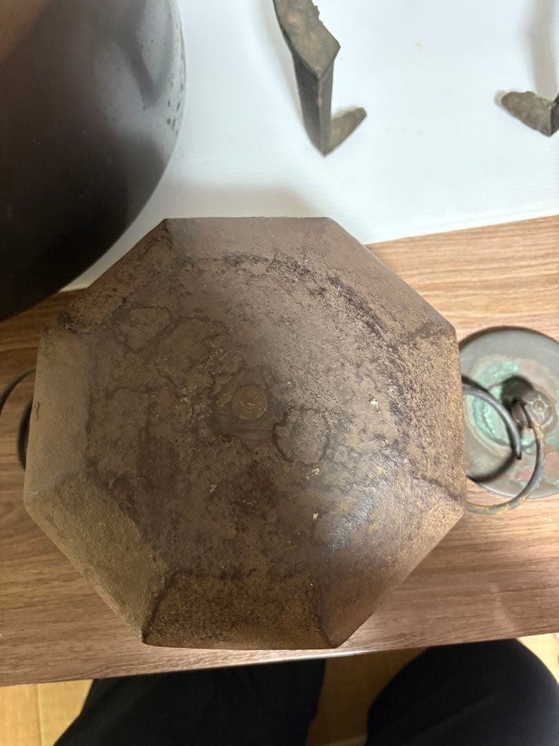 茶道具 銅製 風炉釜 鉄製 茶釜 古道具