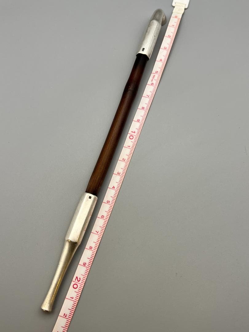 純銀製　純刻印　煙管　キセル　六角形　銀細工　アンティーク　重量約32g