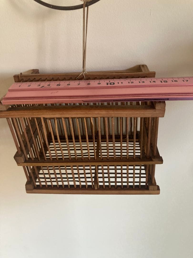 竹細工虫籠昭和初期ハンドメイドレトロオブジェ　 民藝　手工芸　アトリエ　骨董