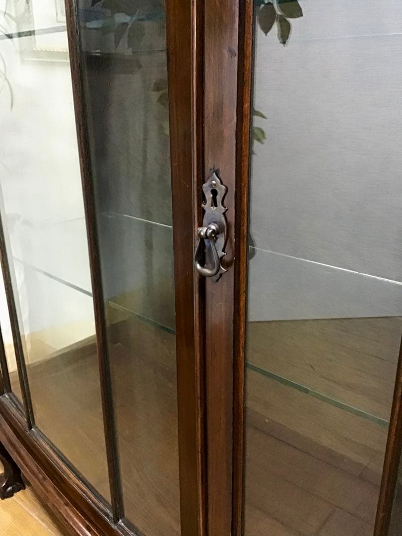 管220☆イギリス製☆アンティーク☆チャイナキャビネット☆マホガニー