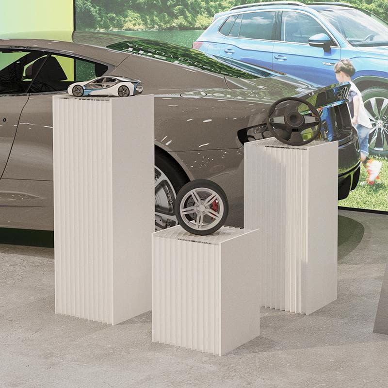 ディスプレイスタンド高さ118㎝長さ40㎝展示台 陳列台組立不要 展示会イベント