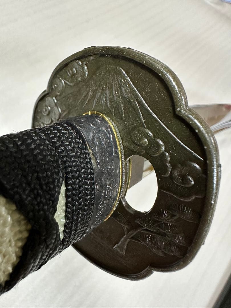 新品 薄刃 樋入り刀身 模造刀 打刀 黒鞘　鞘付き長さ約103cm