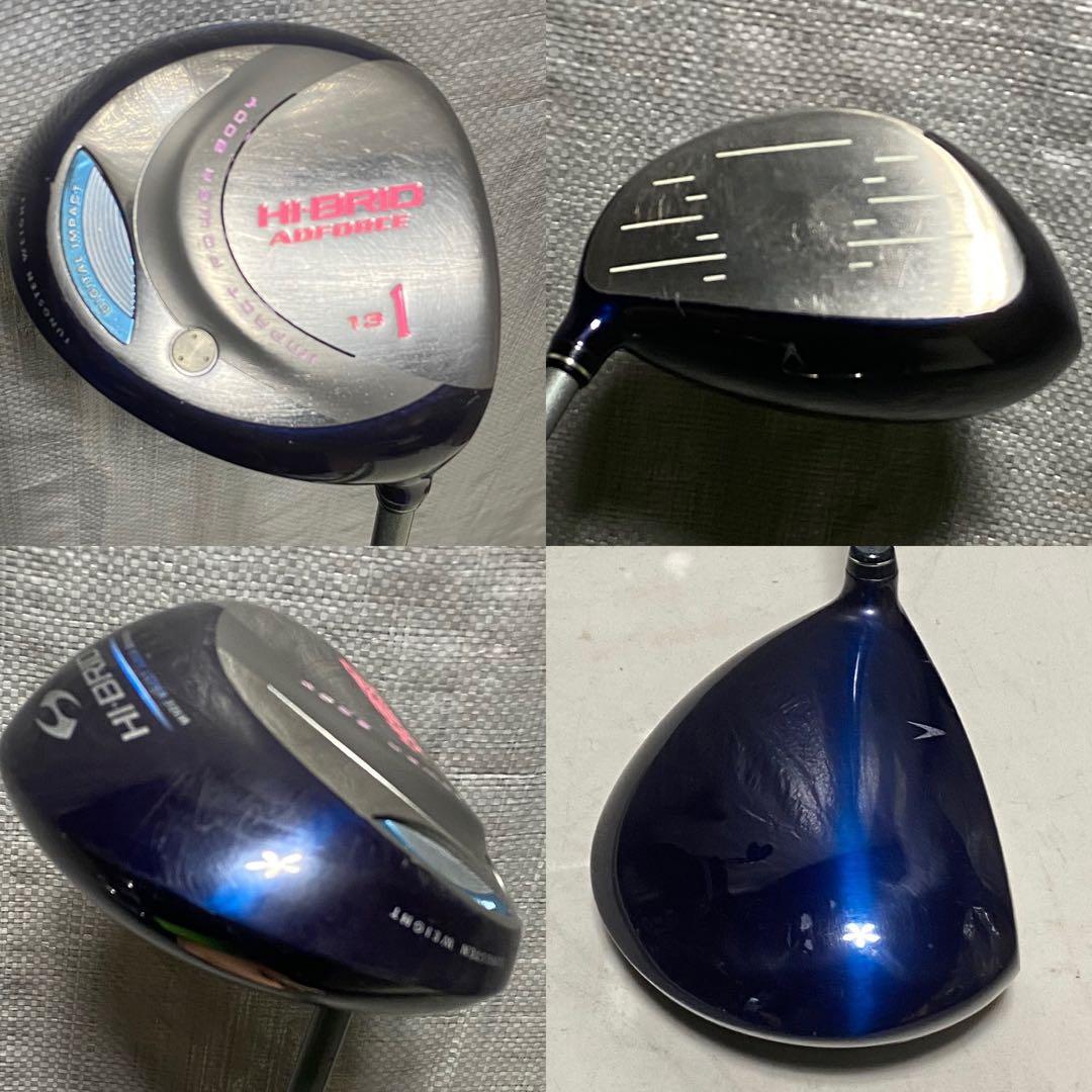 【レディース】ゴルフクラブセット　フルセット　初心者　グリップ新品　多ブランド