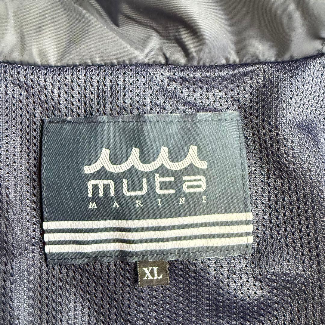 【ムータマリン】美品 ウィンドブレーカー ネイビー ワッペン XLサイズ メンズ