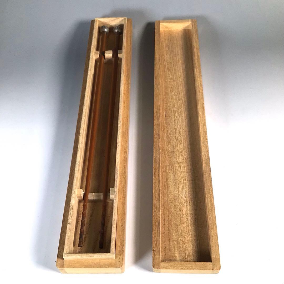 Ｎ４５５　火箸　『木村清斎造』『鵬雲斎好』『笹頭』『飾火箸』　共箱　茶道具