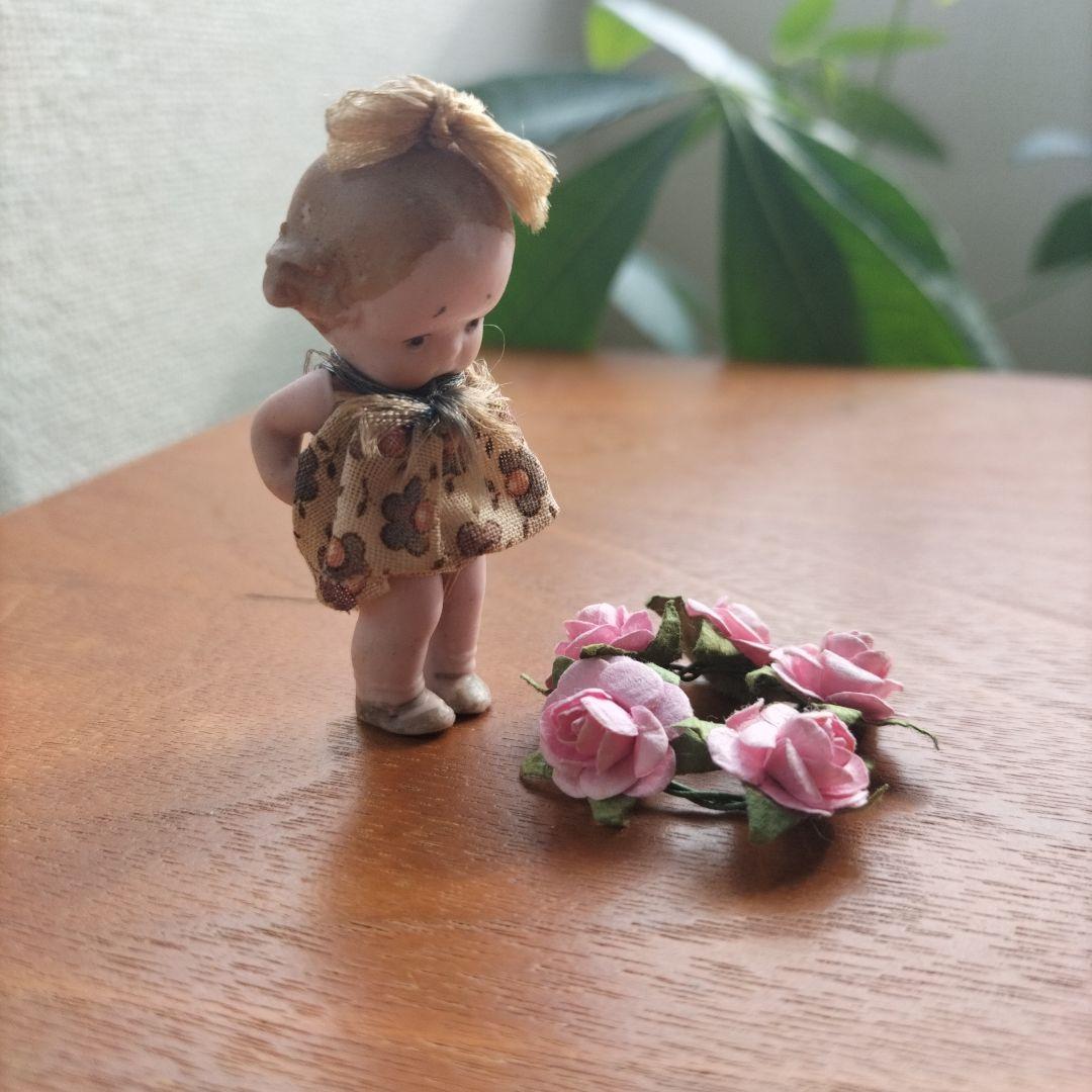 ドイツ　アンティーク　HERTWIG ミニチュアビスクドール　女の子