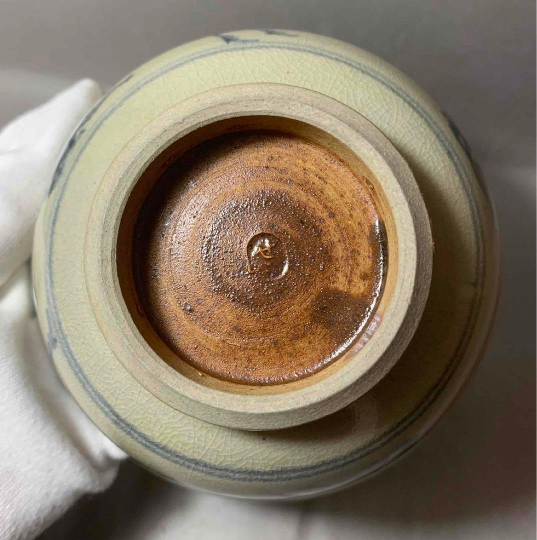 茶道具　膳所焼　雲鶴画　安南写茶碗　即中斎　陽炎園