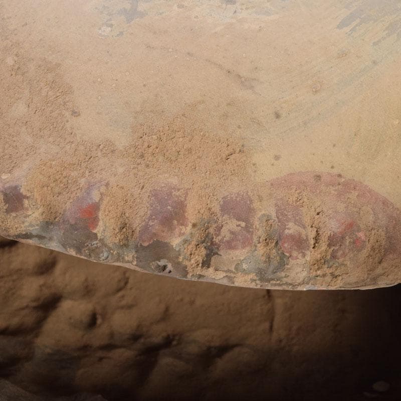 中国　加彩　豚俑　陶俑　置物　V　9049AE