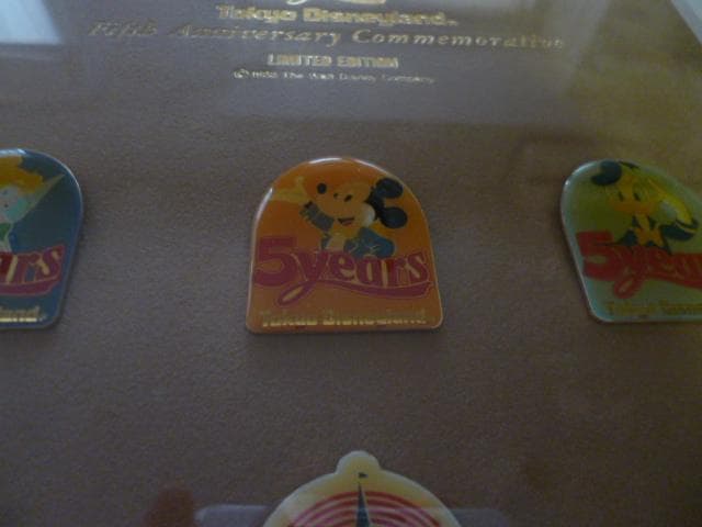 東京ディズニーランド ５周年記念ピンバッジセット