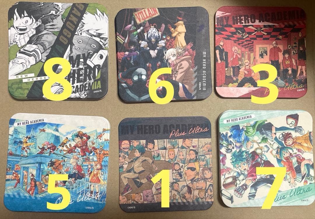 【画像3枚あり・バラ売り可】僕のヒーローアカデミア アートコースター