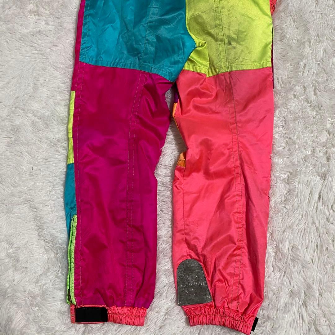 90s GOLDWIN クレイジー配色 スキーウェア 上下セット 総柄 レトロ