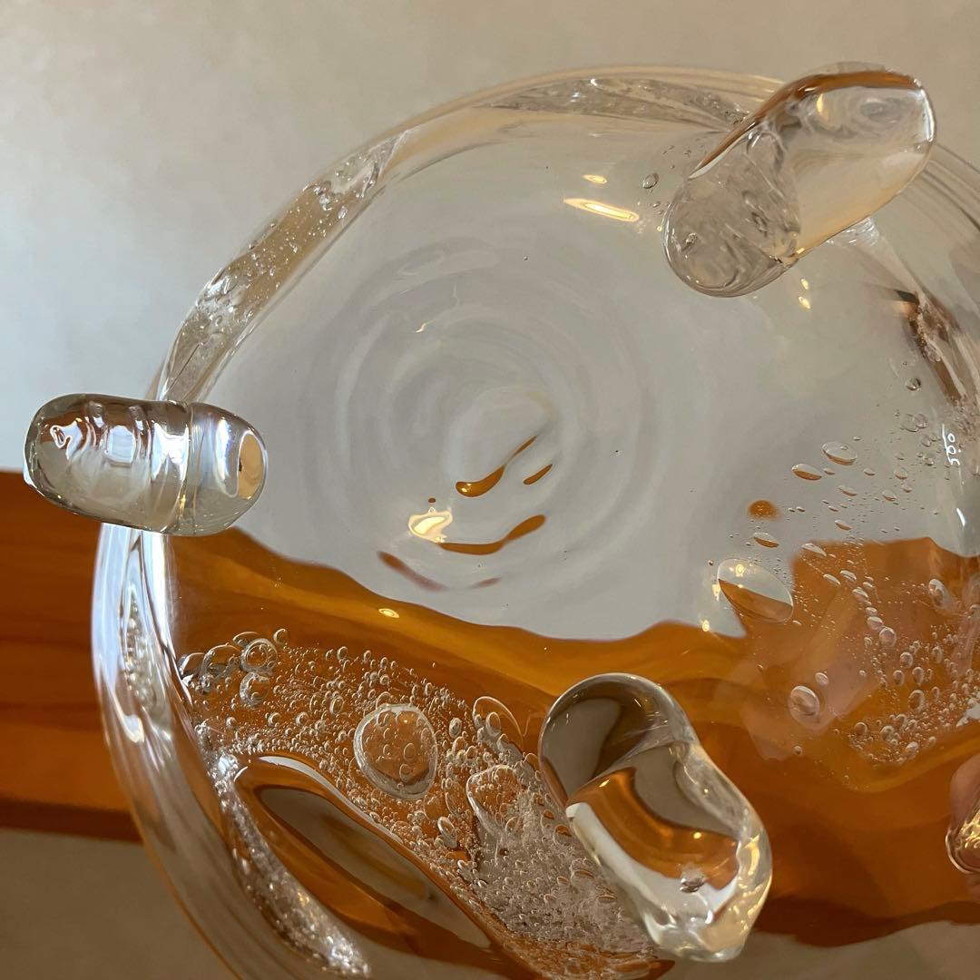 吹きガラス ガラスボウル ガラスのうつわ 作家もの