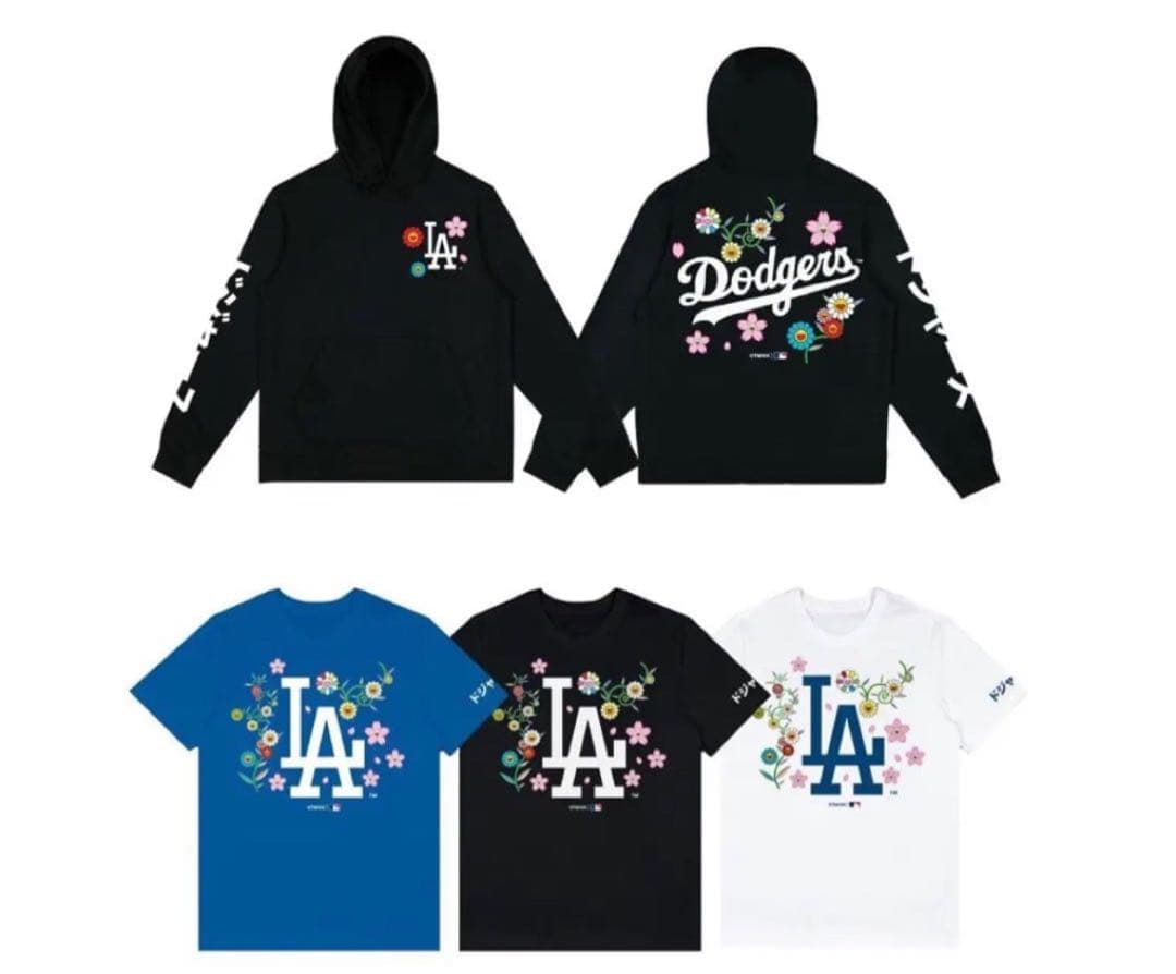 限定完売品 ドジャース 村上隆 特別コラボ Tシャツ サイズM ブルー