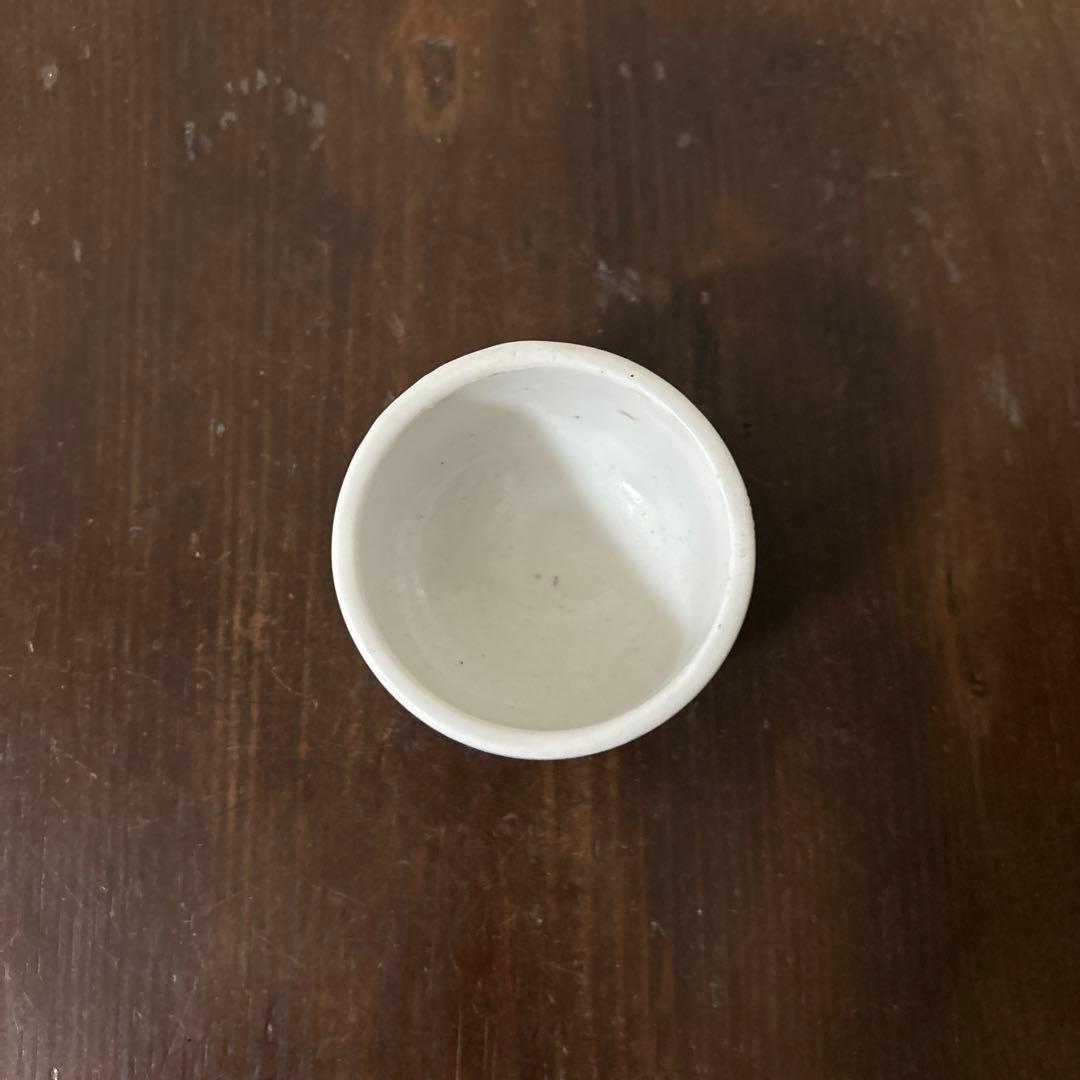 李朝　日帝時代　白磁ぐい呑み　筒盃　骨董　アンティーク　秦秀雄　白洲正子