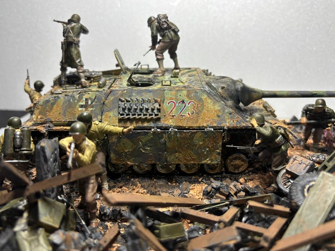 戦車　ジオラマ　ドイツ　アメリカ