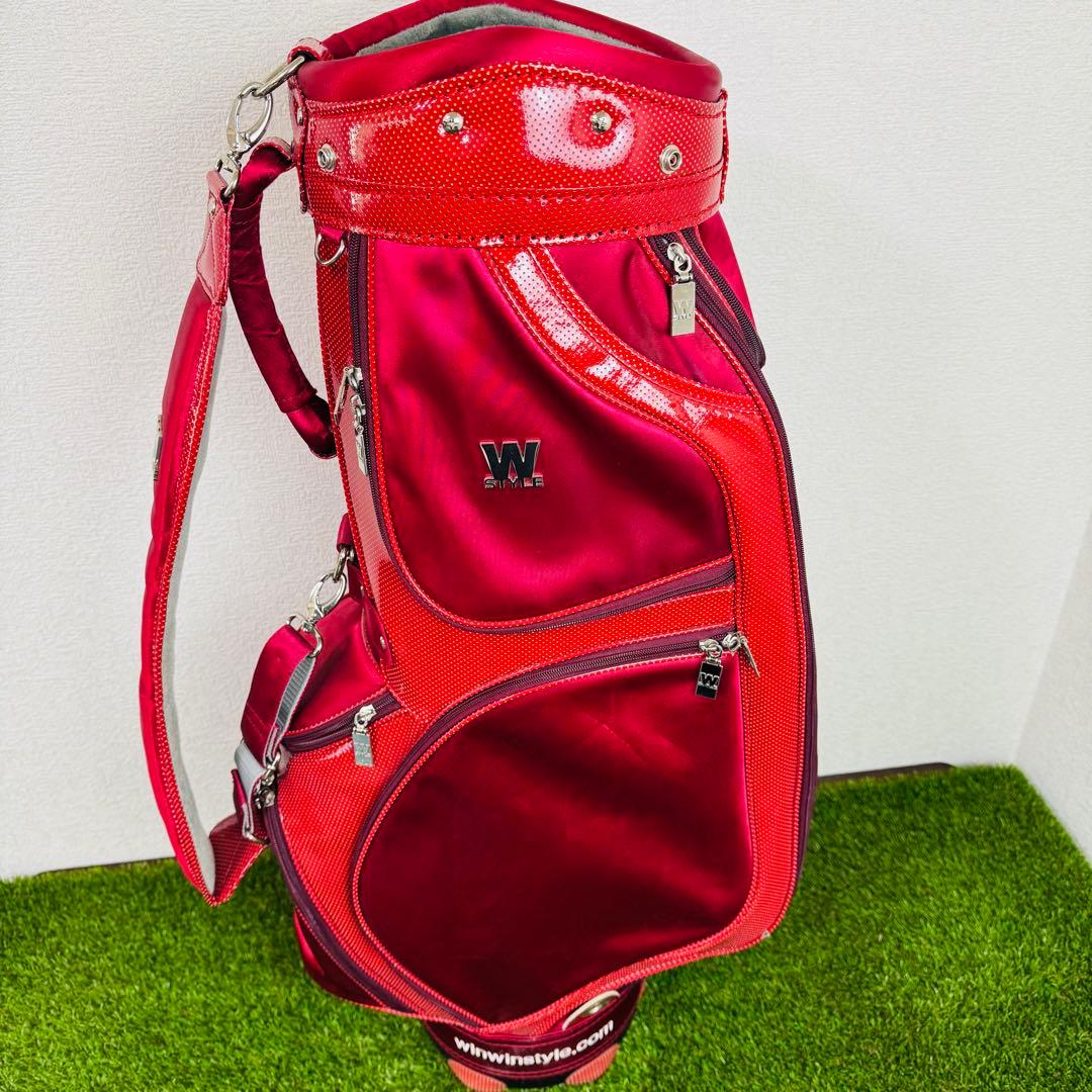 【人気カラー】winwin style キャディバッグ 赤