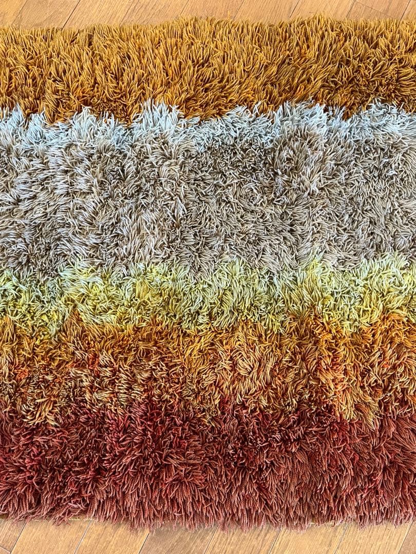 ヴィンテージ　ラグマット　シャギー　ミッドセンチュリー　北欧スタイル　モダン