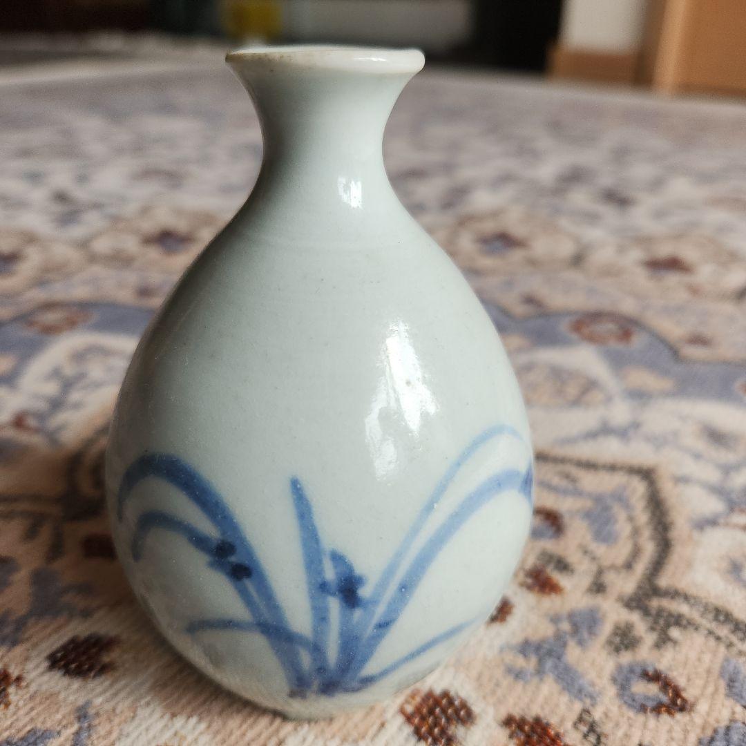 初期伊万里染め付け欄図小壺