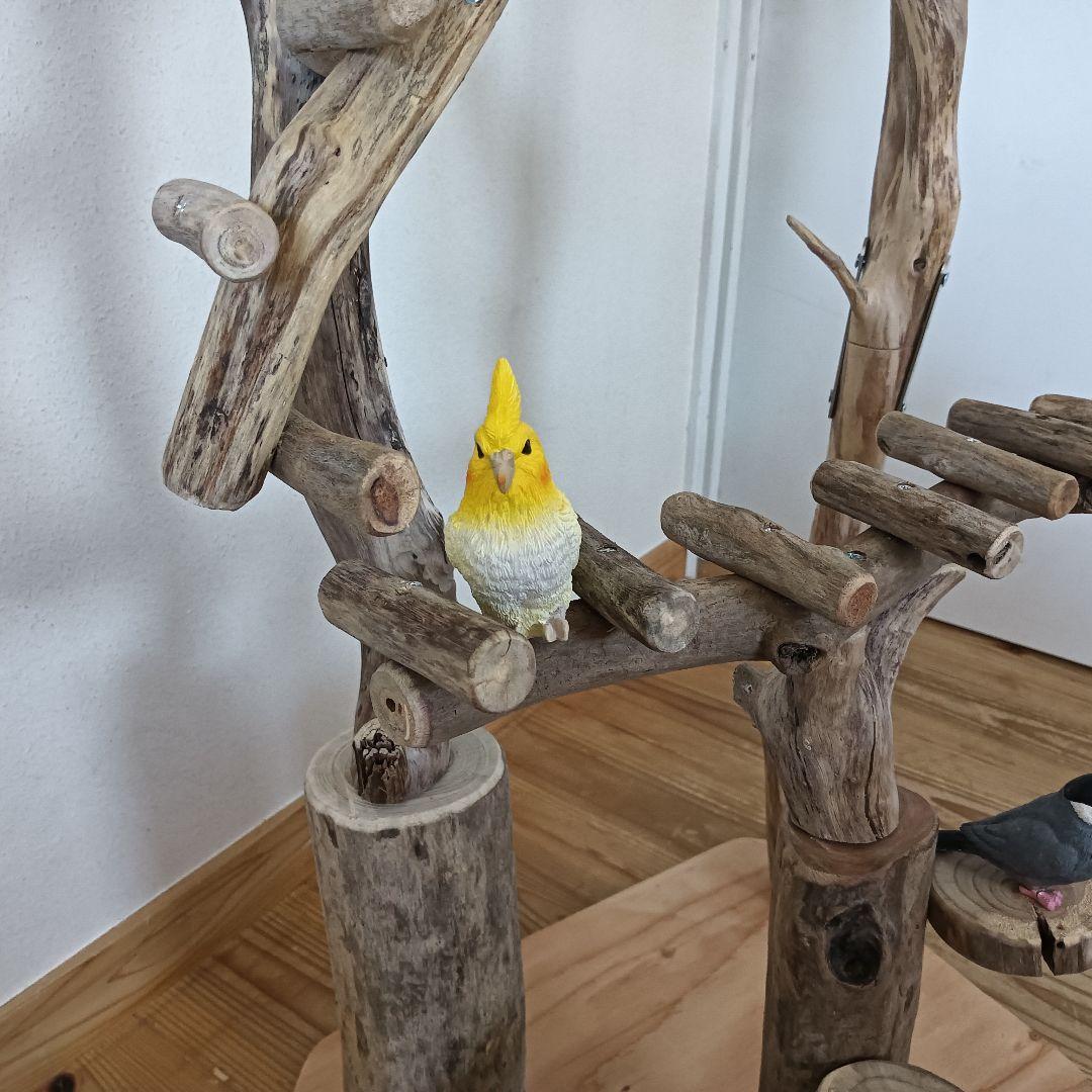 バードアスレチックジム大型 ③ 天然木 自然木 流木 インコ おもちゃ