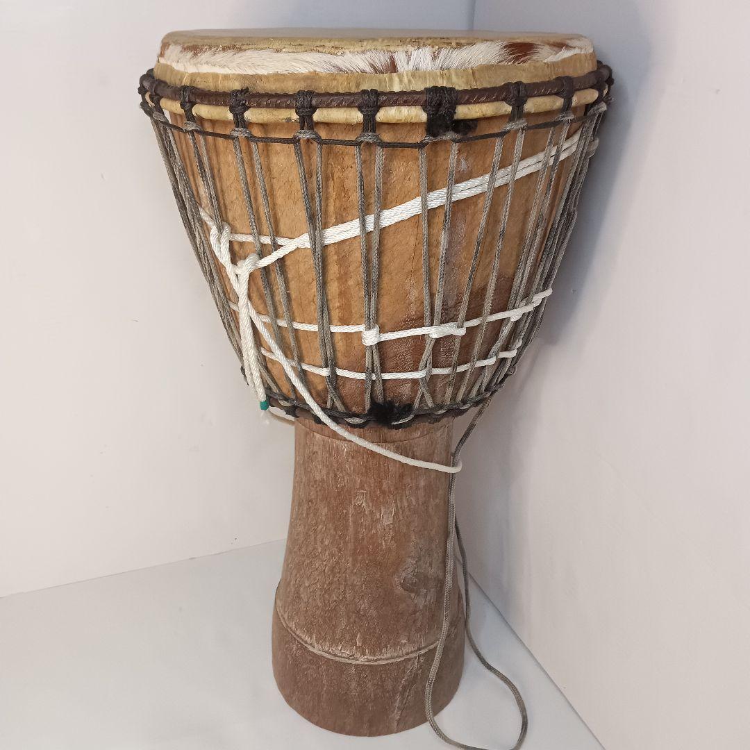 ニンバ ジャンベ 民族楽器大型 64㌢ 太鼓 打楽器 アフリカ民族楽器 木製