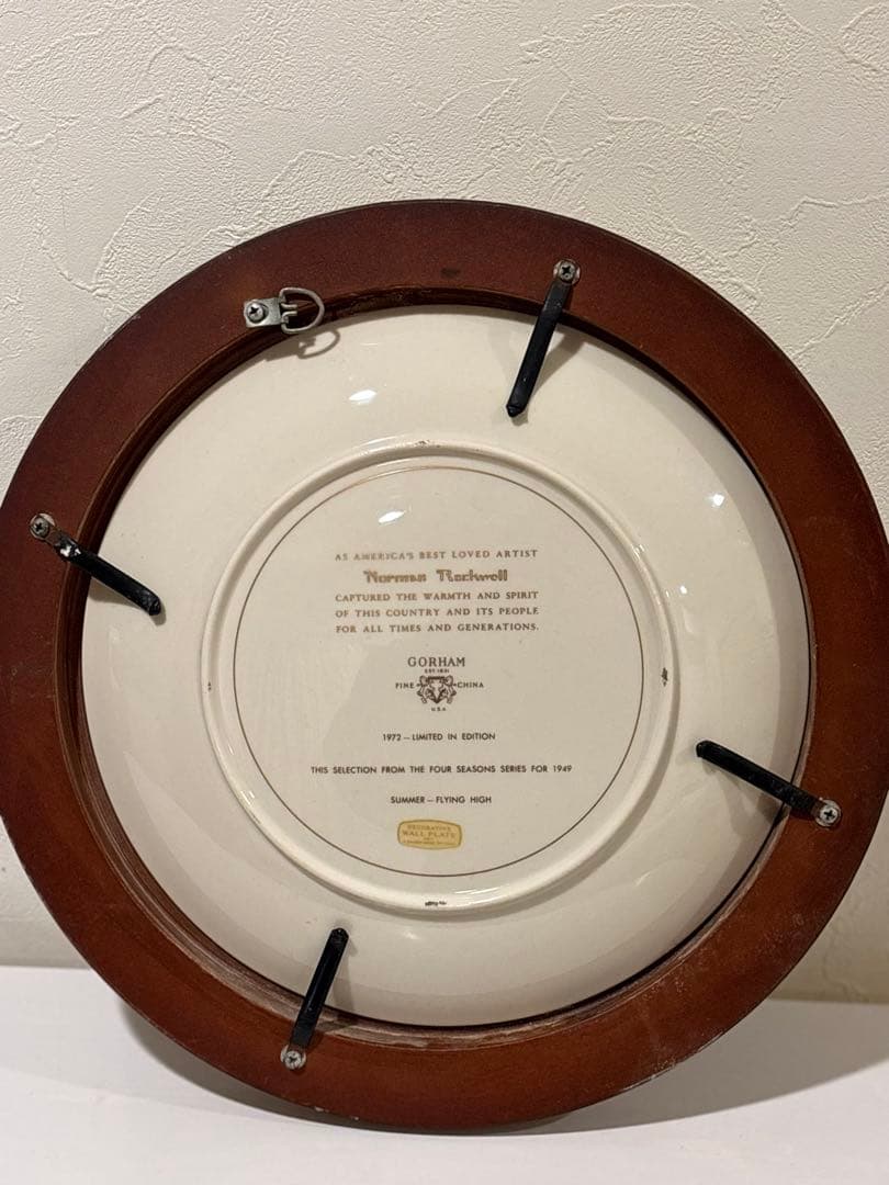 ノーマンロックウェル Gorham 限定 ヴィンテージ プレート 四季4枚セット