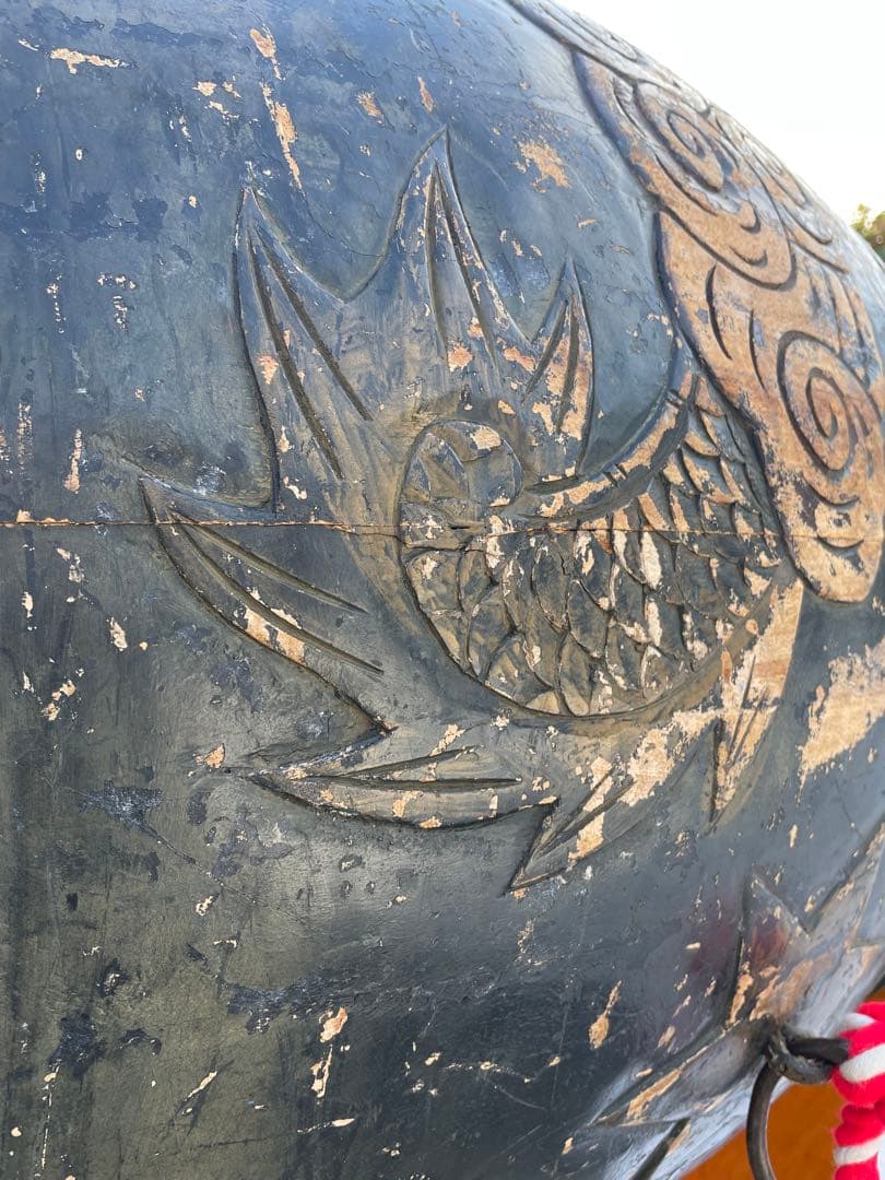 装飾和太鼓 大型 木製スタンド付き