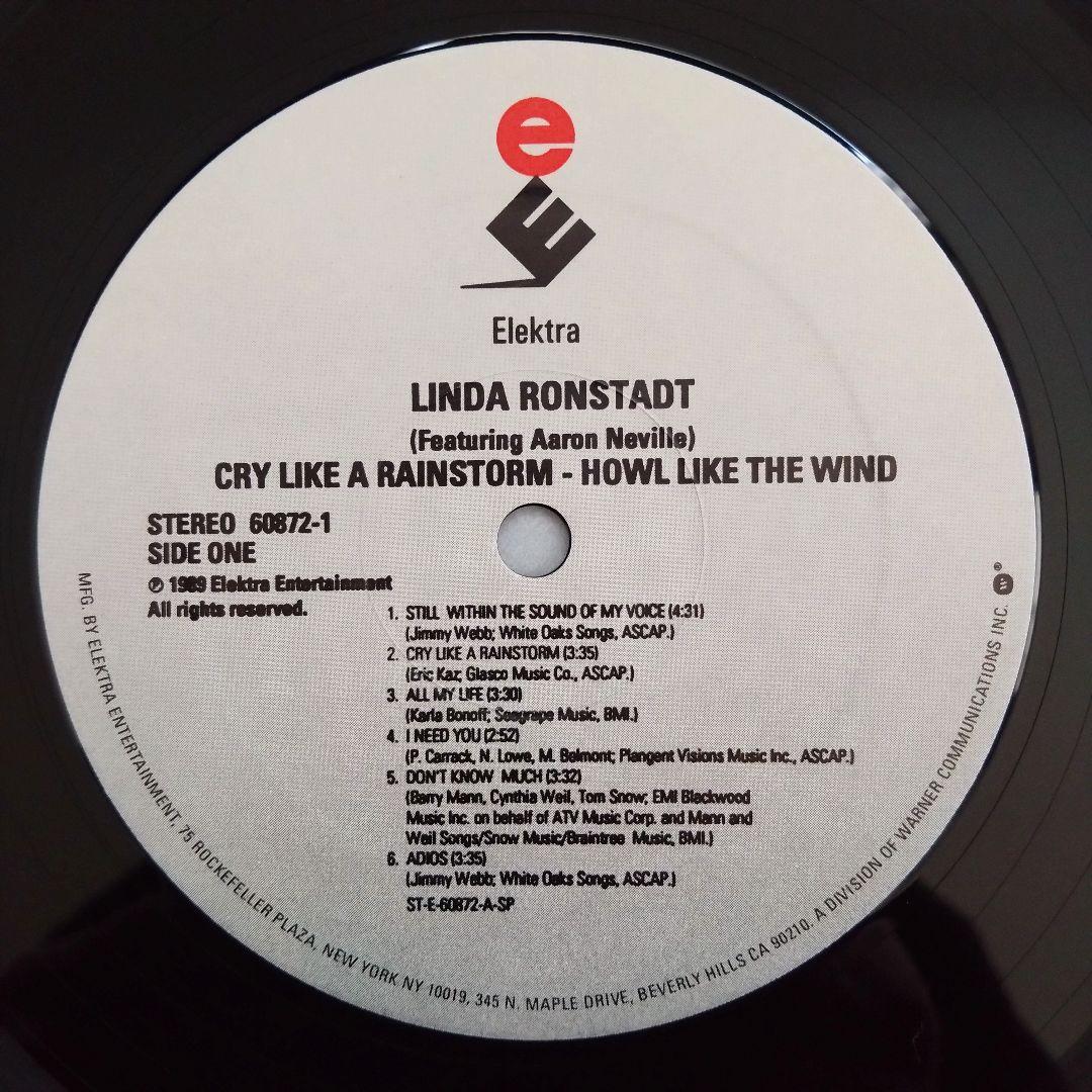 Linda Ronstadt Cry Like a Rainstorm レコード