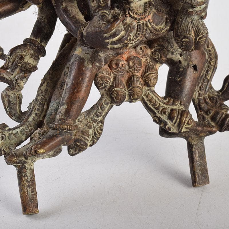 中国　古銅　チベット仏　歓喜仏　仏像　時代箱付　D　R9110