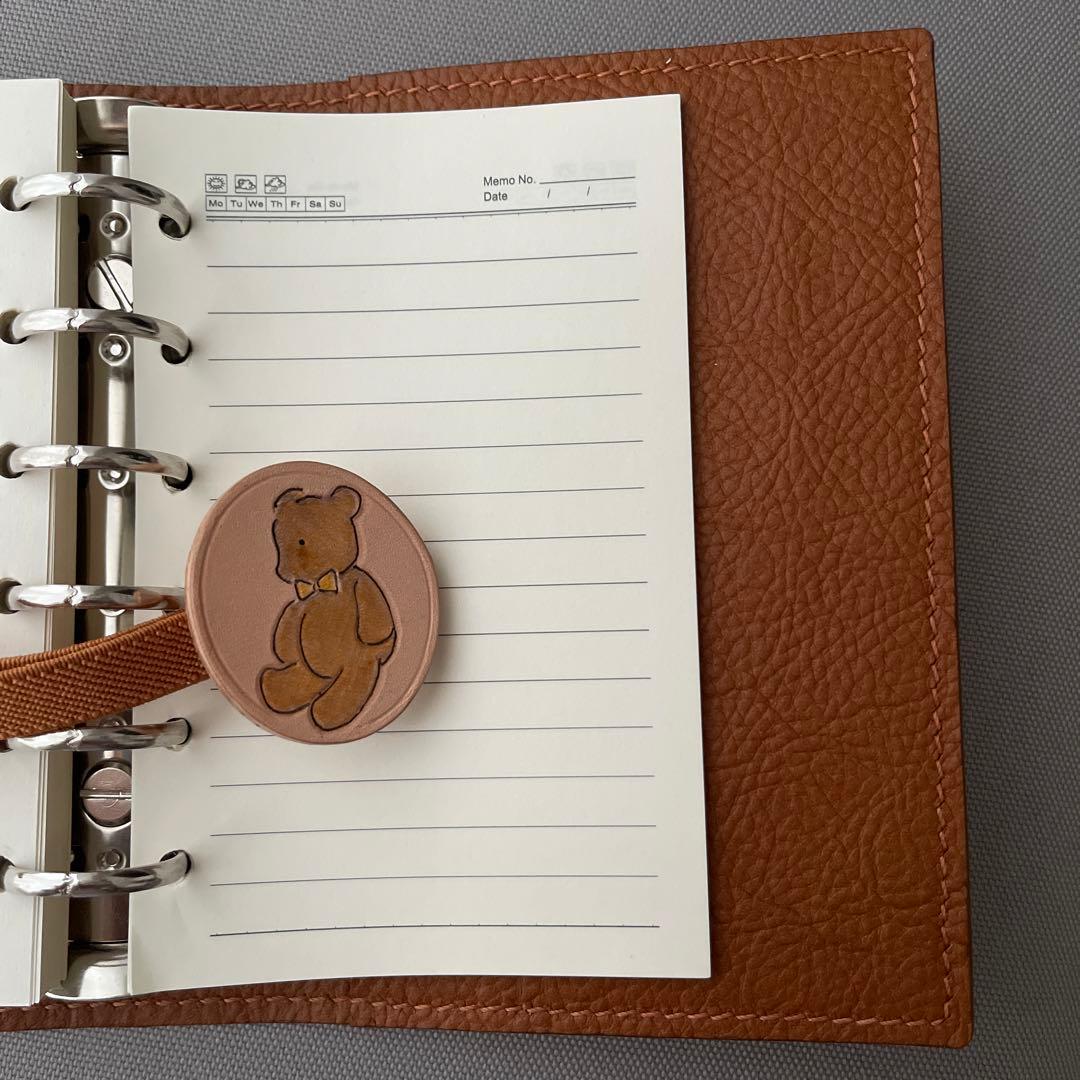 彫刻 本革ノート　ハンドメイド　女の子