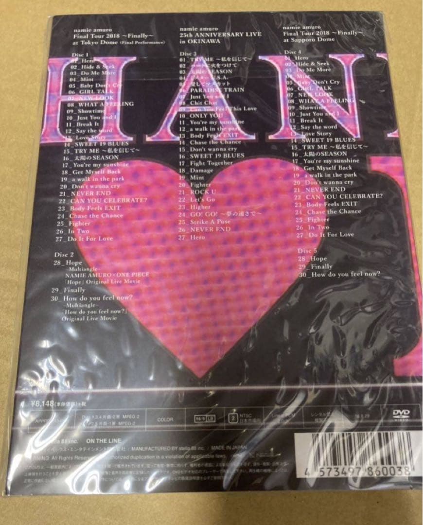 安室奈美恵 2018 Finally 札幌ドーム 初回盤 DVD5枚組新品未開封