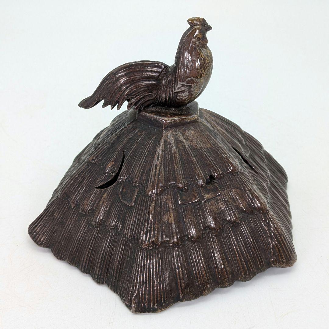 明治大正期 備前焼 葛屋香炉 合箱 香爐 酉摘み 在銘 香道具 抹茶道具 茶器