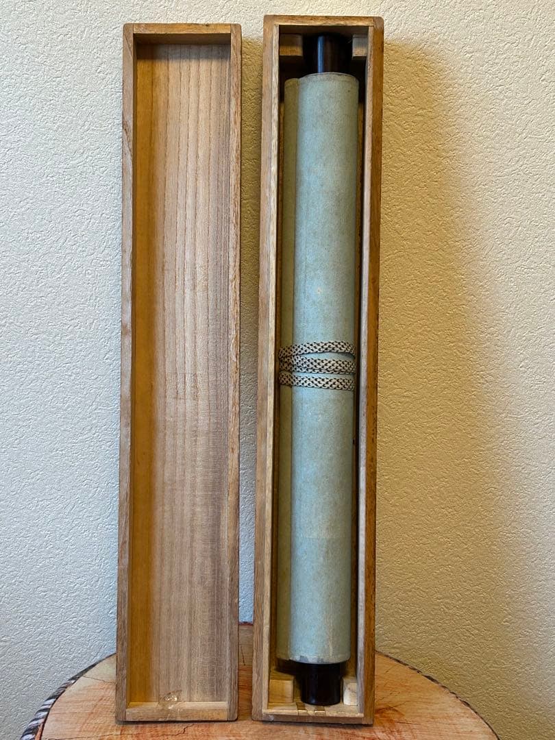 高橋泥舟　和歌・2首　軸装 桐箱　幕末三舟(海舟　鉄舟) 【真作】