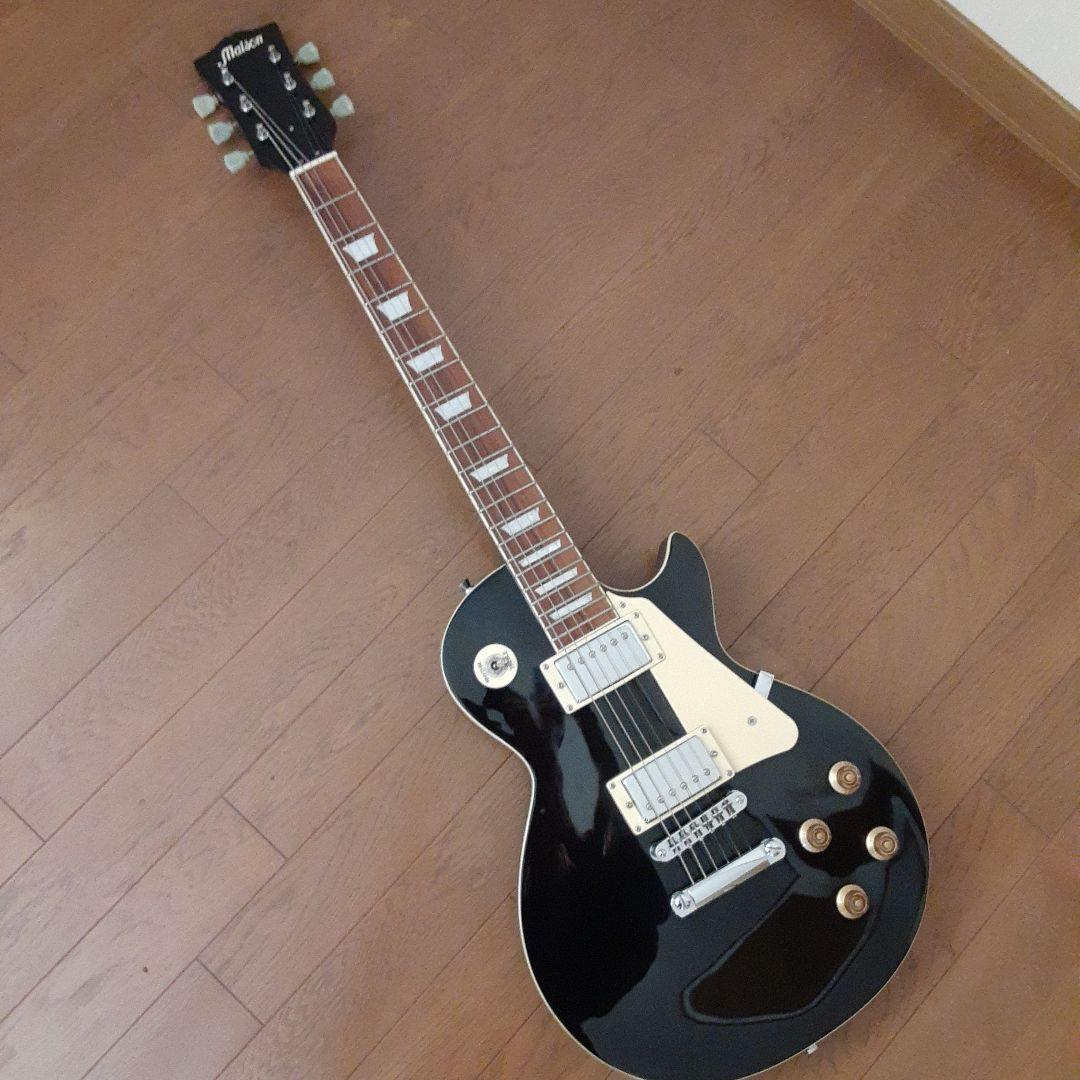 美品　Maison ブラック エレキギター レスポールタイプ