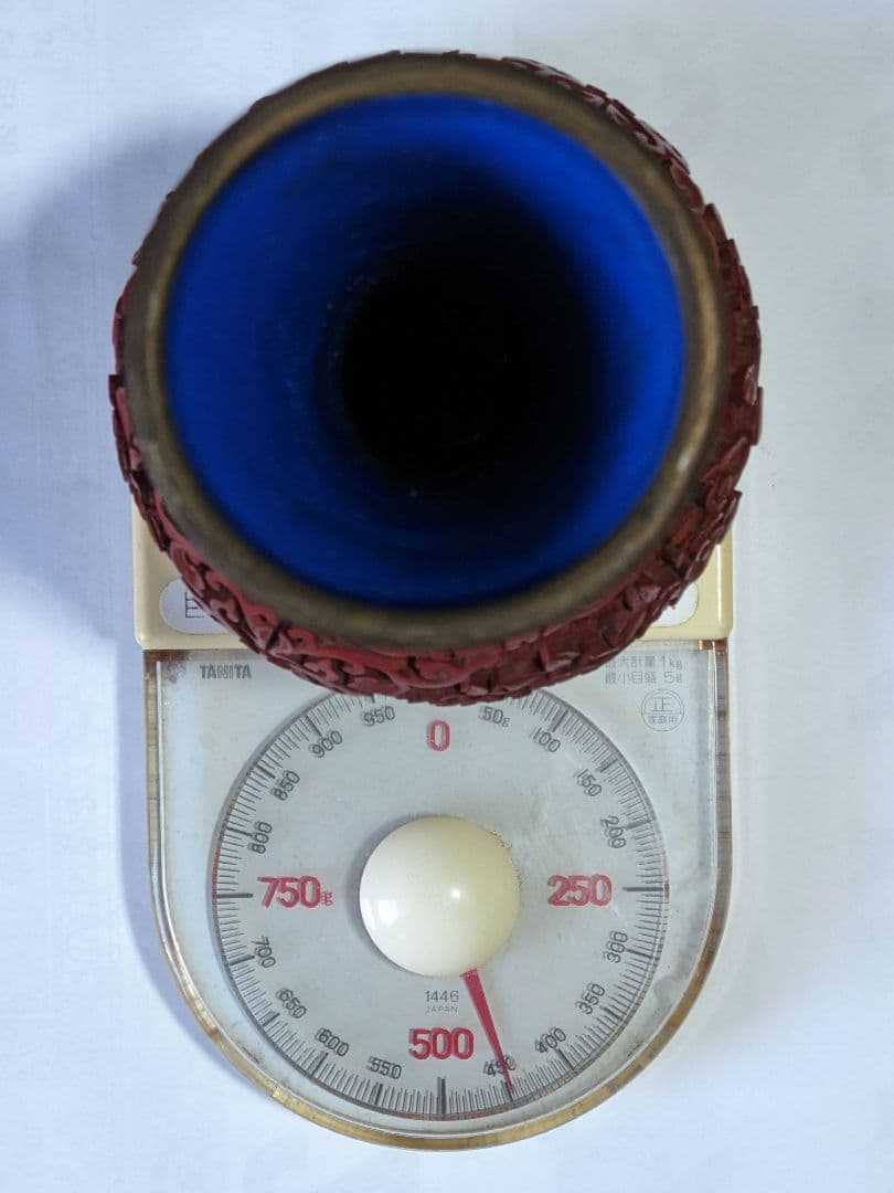 ♦中国古玩 古美術品 堆朱彫漆天球瓶 漆芸 花器飾り 置物 血赤色骨董品レア物