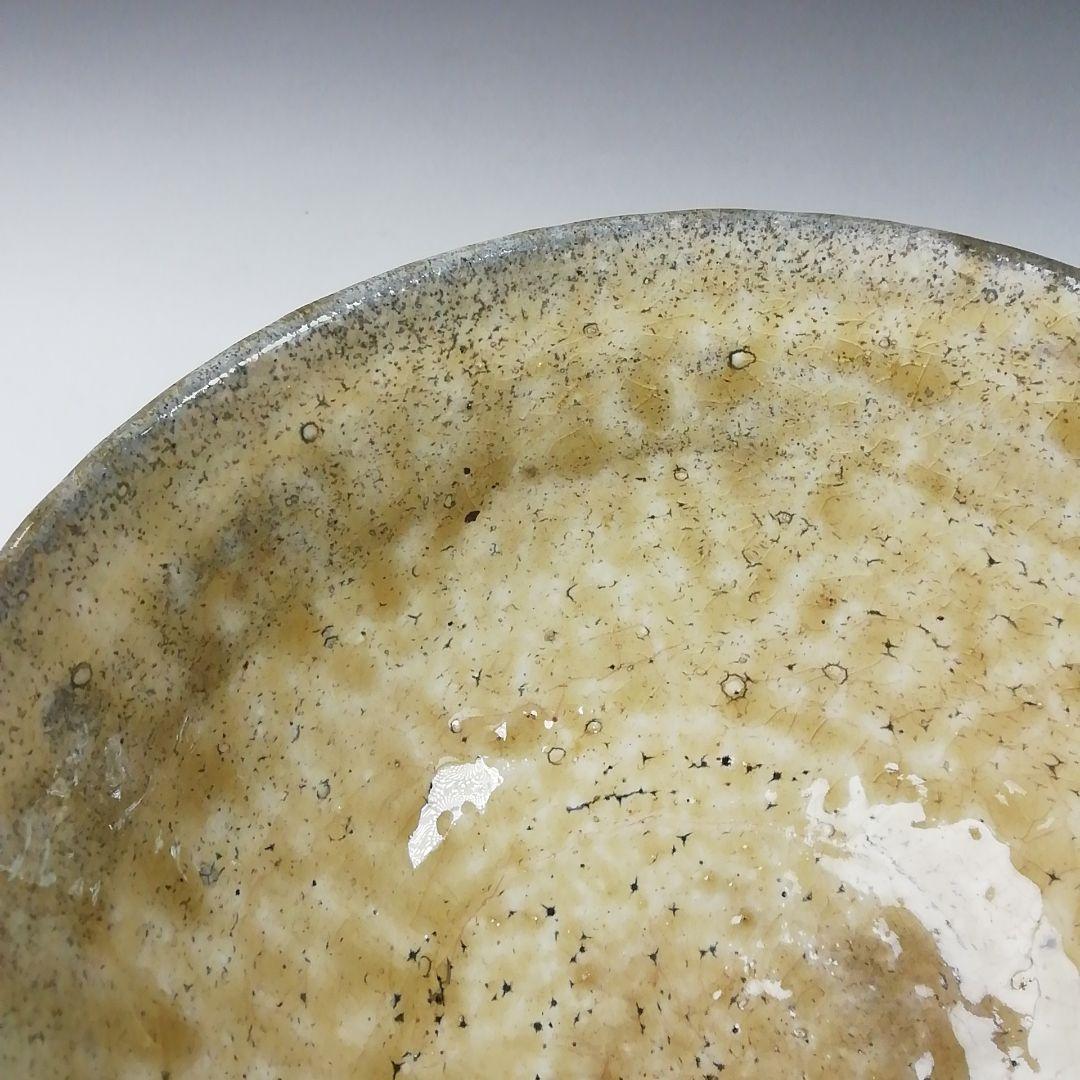 Ｔ８８　茶碗　『灰釉茶碗』『有岡保行作』　共箱　抹茶碗　茶道具