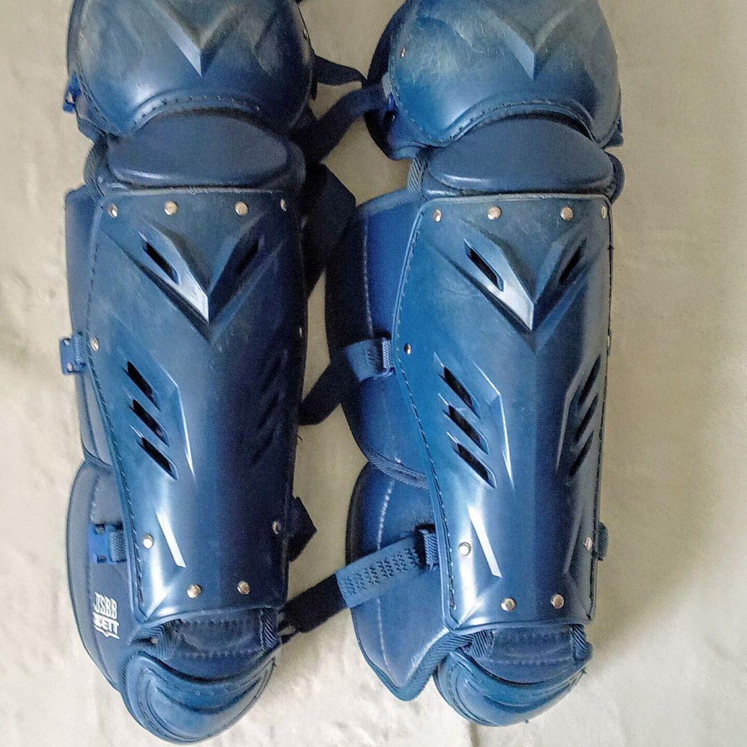 ゼット 野球 軟式用 キャッチャープロテクター&レガース レガーツ ネイビー