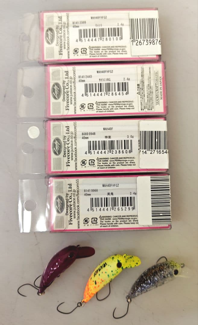 ラッキークラフト ワウ40F オオツカオリカラ 7点セット品