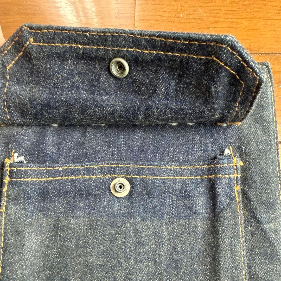 BLUE BORN デニムバインダー ポケット付き　希少　アメリカ製生地