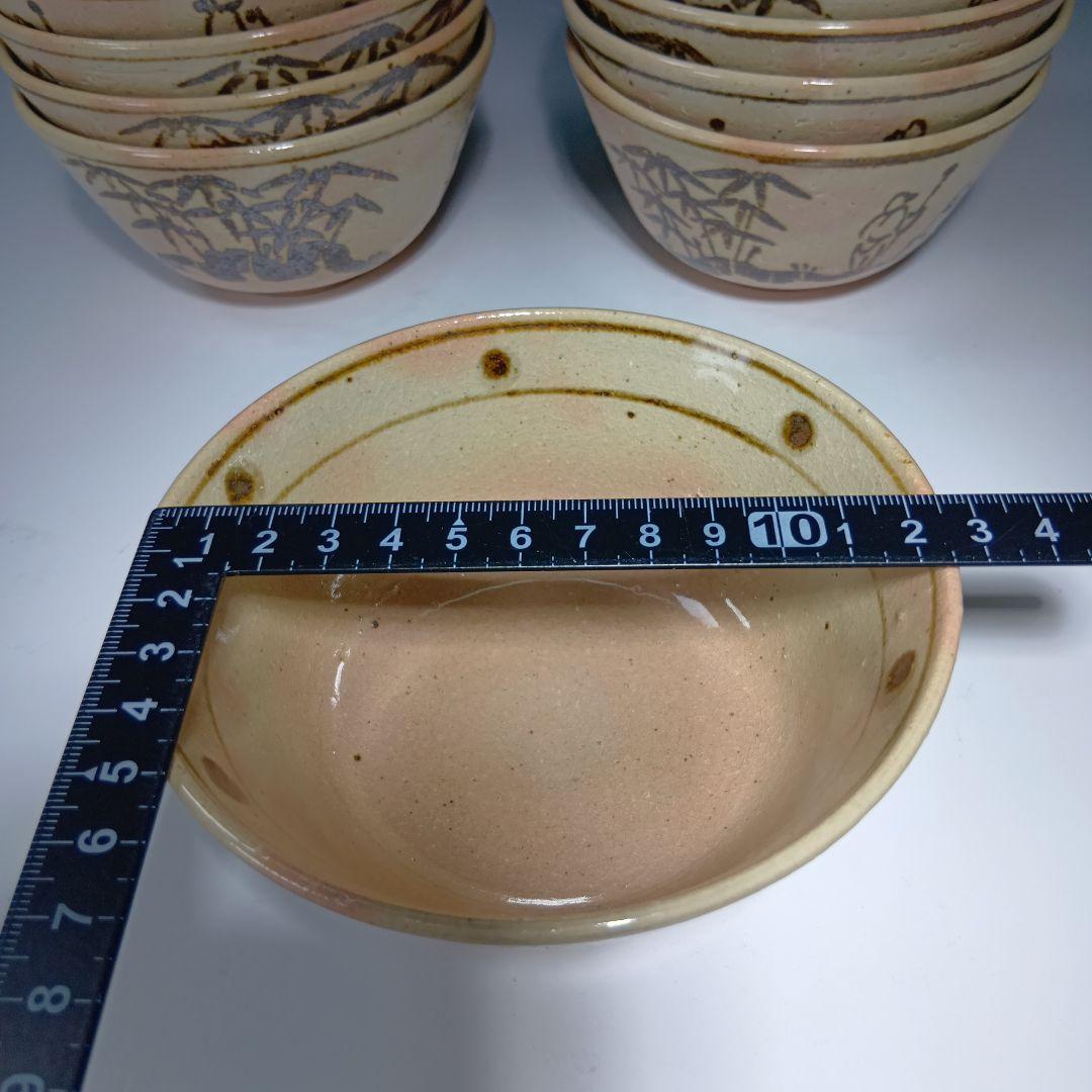 茶道具　信楽松尾窯　保庭楽入造　 七賢人の絵　数茶碗　10客　共箱　美品