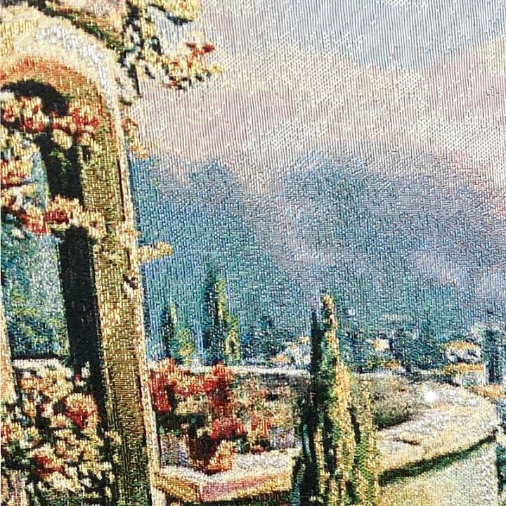 絵画　風景画　フランス・ゴブラン織り使用　良質キャンバス　豪華　金枠　額絵