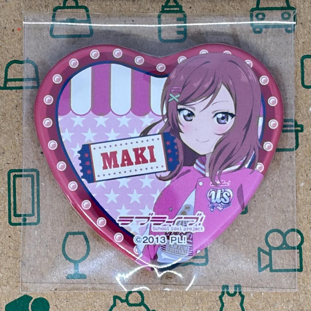 μ's ハート型缶バッジ 9点セット シリーズ15周年x全国遊園地コラボ