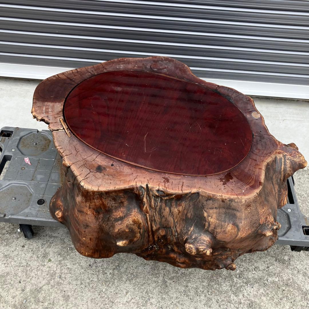 昭和レトロ 古家具 天然木製 長火鉢 大型火鉢 囲炉裏 古民家 古道具ビンテージ