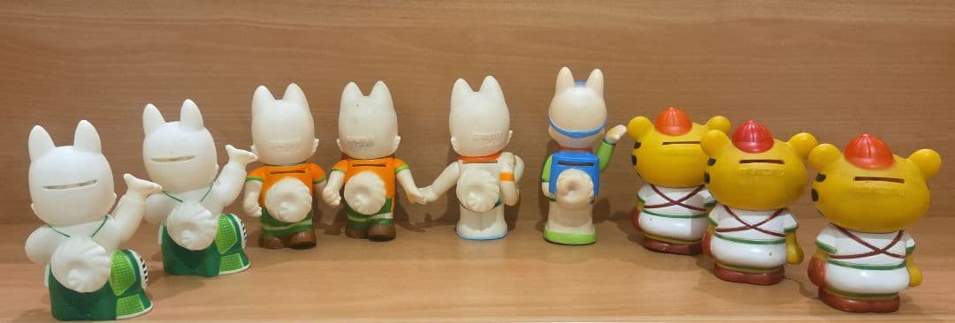 三和銀行 ワンサくん等　ソフビ貯金箱　34体　ノベルティグッズ 2体追加（野球）
