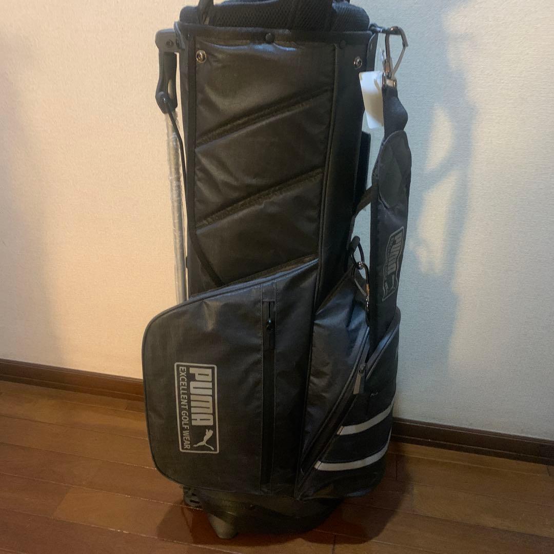 新品未使用 PUMA ブラック キャディバッグ スタンド付き
