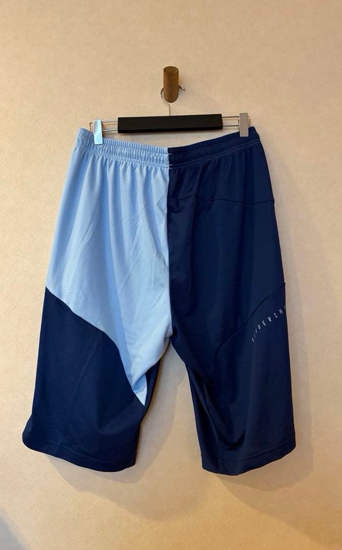 asics A77 トレーニングジャケットパンツセット　ハーフパンツ付き　ブルー