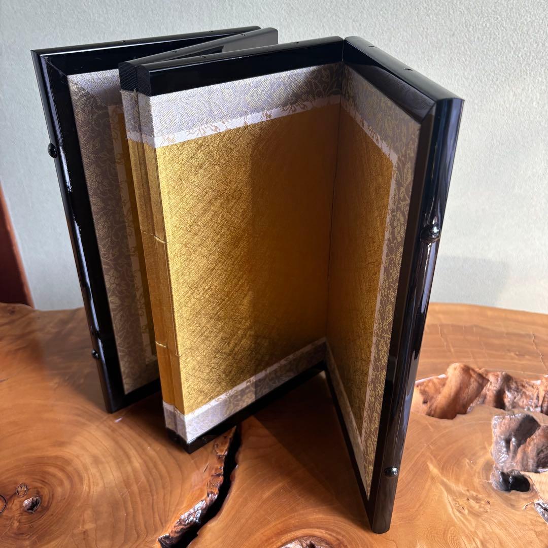 九谷焼　立雛　屏風付き　雛人形　お雛様