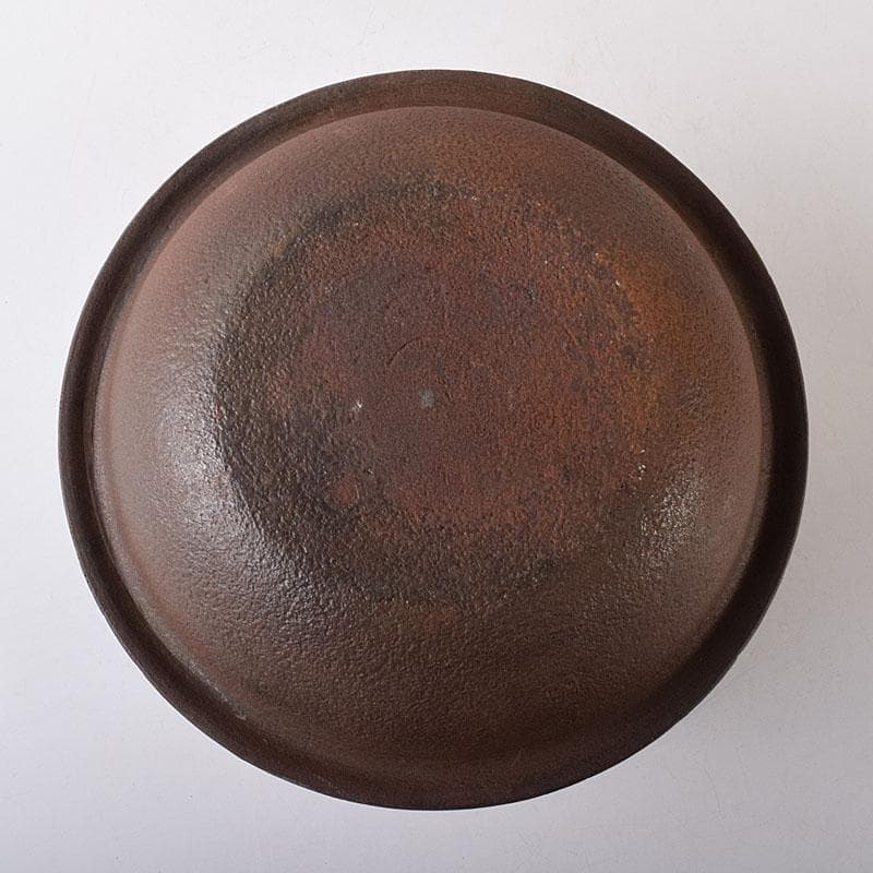 茶道具　人間国宝　釜師　高橋敬典作　浜松地紋真形羽付釜　共袋共箱　VR8722H